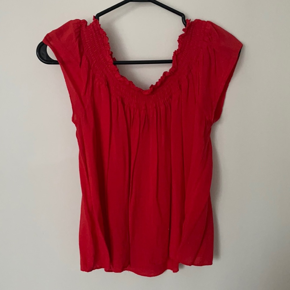 Aritzia | Talula Cabrini off the shoulder blouse